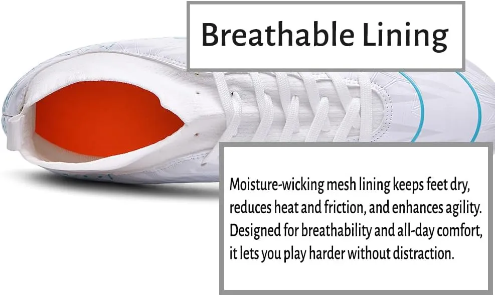 Maylrvjv Men's Soccer Cleats Football Shoes Comfortable Indoor and Outdoor Training Sports Sneakers