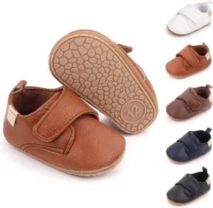 Meckior Infant Baby Boys Girls Classic PU Leather Wedding Loafers Brogue Toddler Oxford Dress Shoes First Steps Walking Flat Lazy Crib Shoe