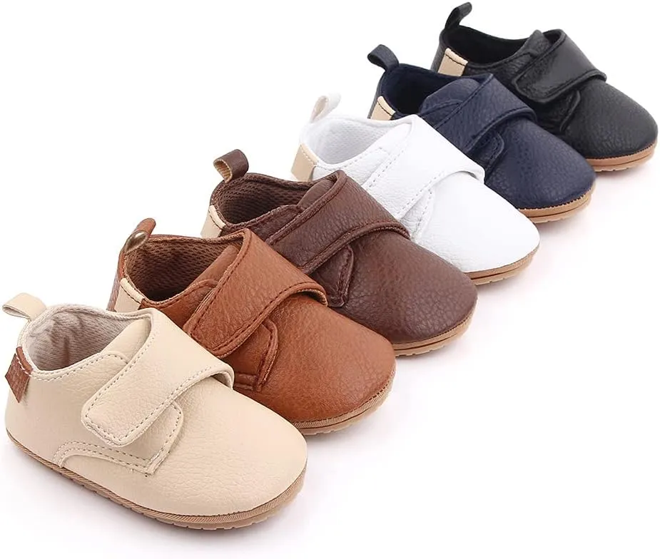Meckior Infant Baby Boys Girls Classic PU Leather Wedding Loafers Brogue Toddler Oxford Dress Shoes First Steps Walking Flat Lazy Crib Shoe