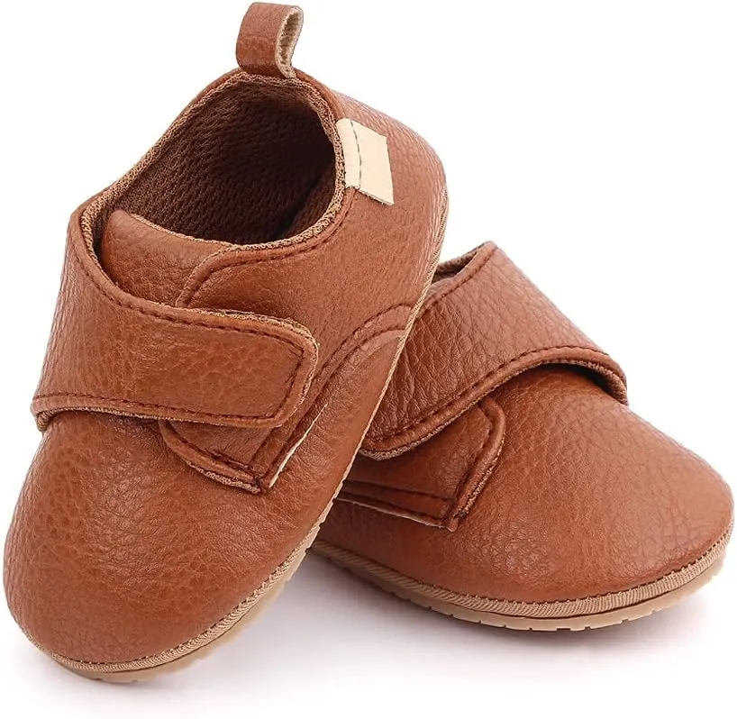 Meckior Infant Baby Boys Girls Classic PU Leather Wedding Loafers Brogue Toddler Oxford Dress Shoes First Steps Walking Flat Lazy Crib Shoe