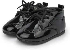 Meckior Infant Baby Boys Girls Classic PU Leather Wedding Loafers Brogue Toddler Oxford Dress Shoes First Steps Walking Flat Lazy Crib Shoe