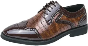 Men Dress Oxford Formal Shoes Fashion Lace Up Uniform Round Toe Spanish Leather Heel Non Slip Anti-Slip Low Top Rubber Sole Uniform
