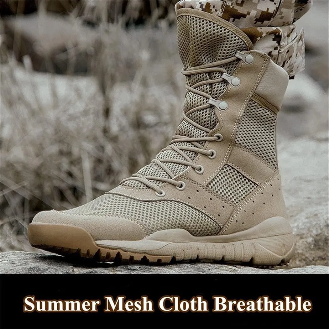 Men Ultrallight Outdoor Climbing Shoes, Tactical Training Army Boots, Summer Breathable Mesh Hiking Desert Boot