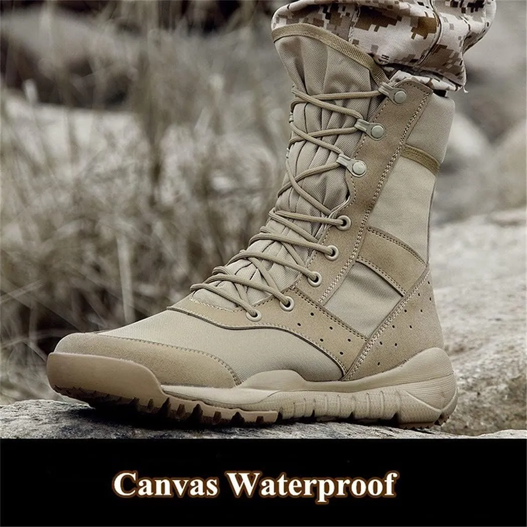 Men Ultrallight Outdoor Climbing Shoes, Tactical Training Army Boots, Summer Breathable Mesh Hiking Desert Boot