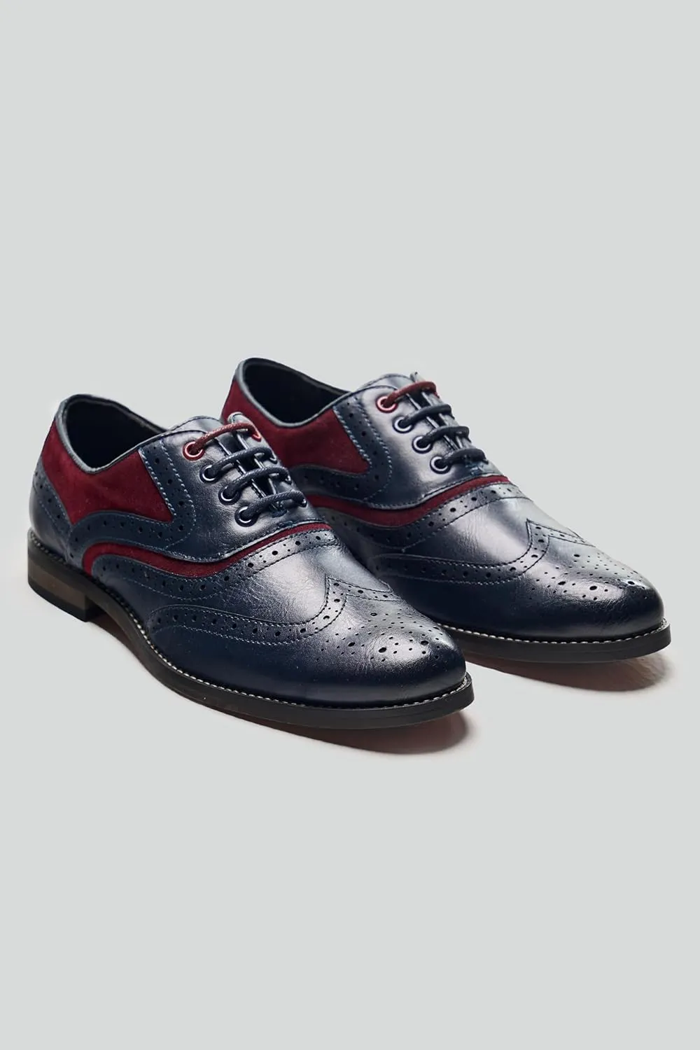 Men’s & Boys Suede-Leather Wingtip Brogue Oxford Shoes for Weddings & All Occasions