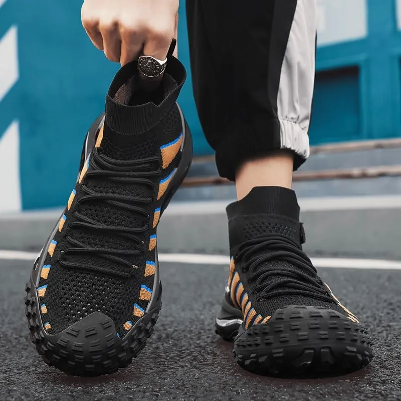Mens Boots For Men Chelsea high top sneakers Men's Black Gray Yellow Size Fashion Shoes Casual