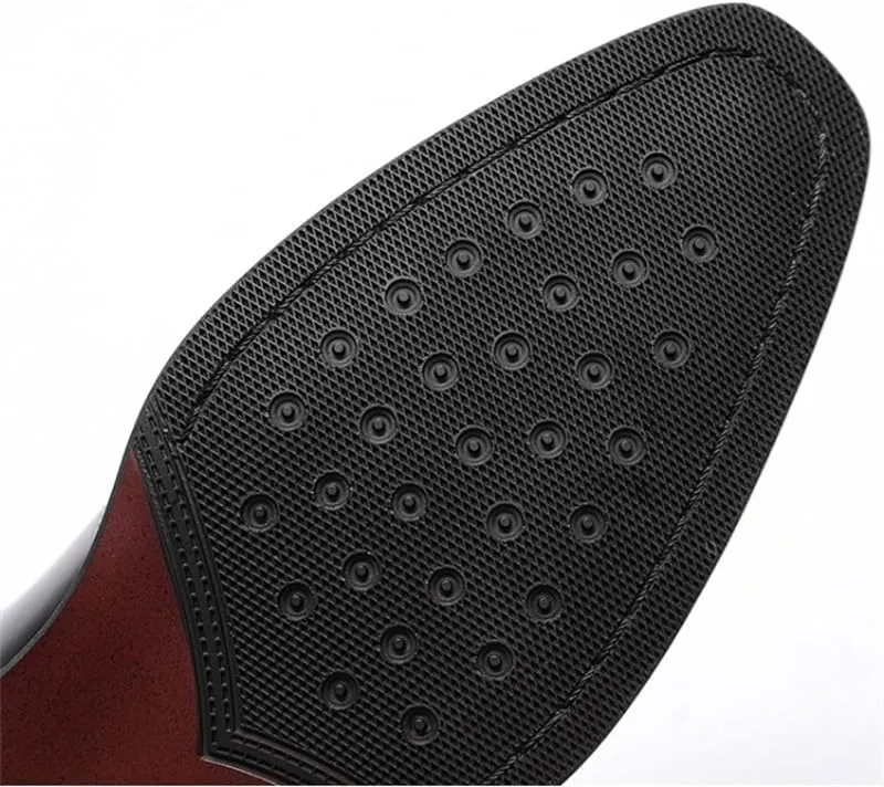 Men's British Retro Brogue Business Formal Shoes Pointed Toe Lace-up Comfortable Fashion Embossing Suits Casual Shoes Slip Resistant Rubber Soft Sole Oxford Shoes for Men(D,10)