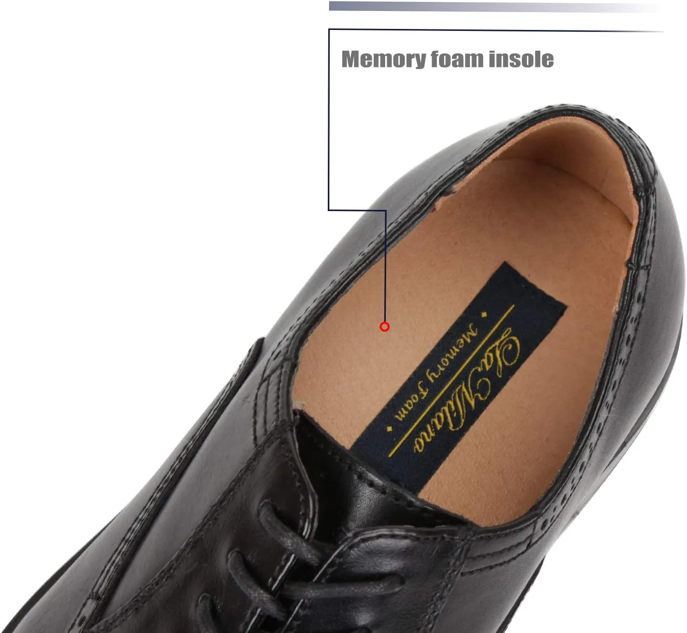 Mens Cap Toe Oxford Leather Lace Up Classic Comfortable Modern Formal Business Dress Shoes for Men