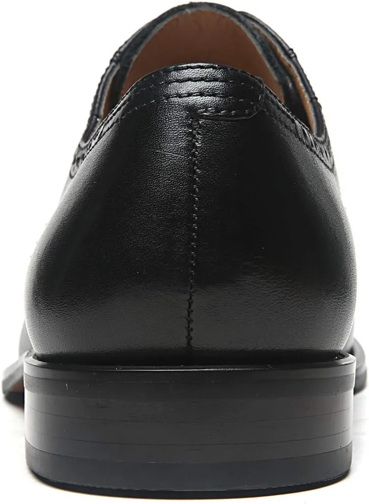 Mens Cap Toe Oxford Leather Lace Up Classic Comfortable Modern Formal Business Dress Shoes for Men