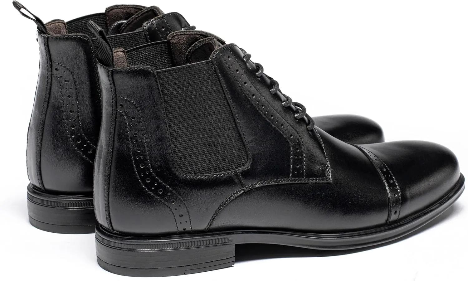 Men's Chelsea Dress Boots Comfortable Leather Slip On Ankle Boots For Casual & Formal Occasions