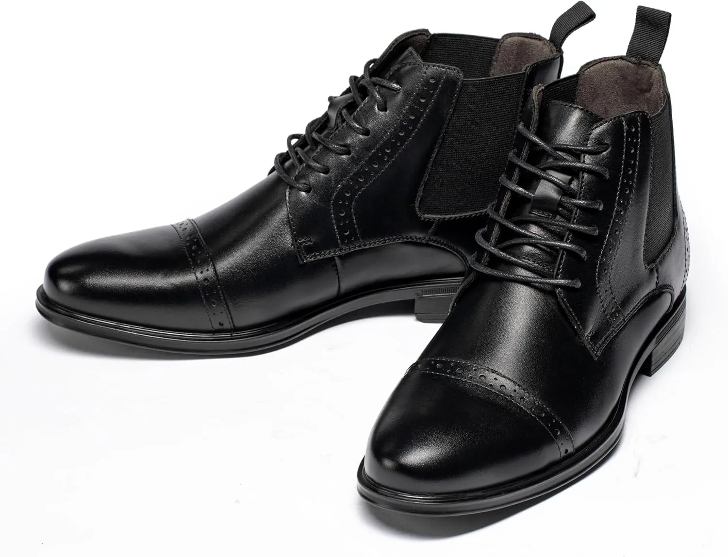 Men's Chelsea Dress Boots Comfortable Leather Slip On Ankle Boots For Casual & Formal Occasions