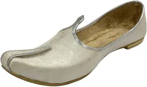 Men's Cream Wedding Shoes Sherwani Punjabi Jutti Traditional Ethnic Flats Mojari Khussa Juti