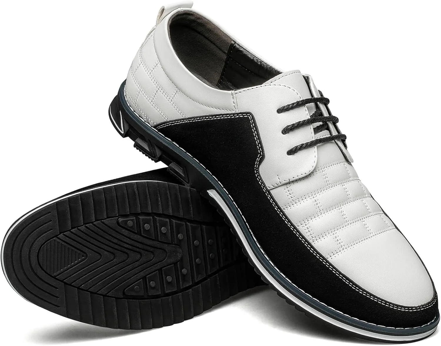 Mens Dress Shoes Comfortable Fashion Dress Sneakers Men Premium Vegan Leather Casual Shoes Business Office Wedding Formal Modern Oxfords