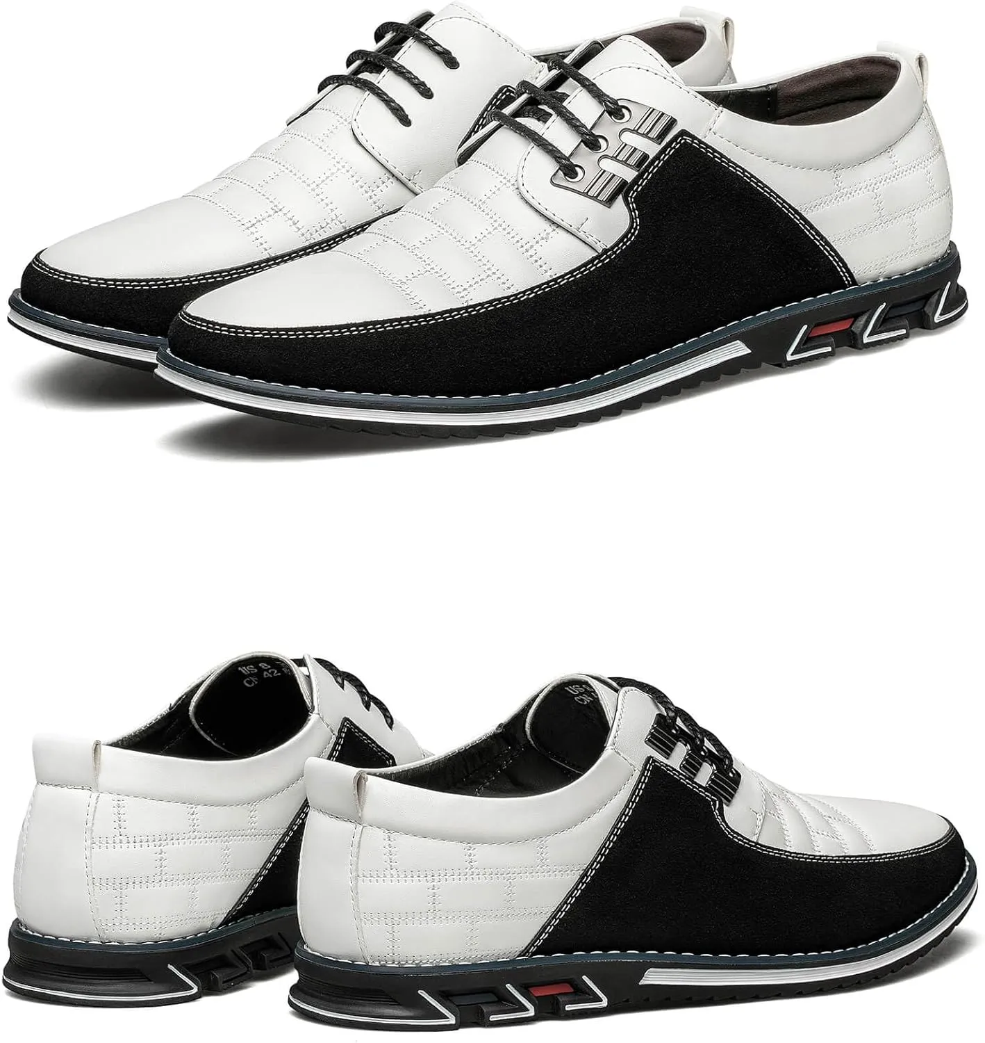 Mens Dress Shoes Comfortable Fashion Dress Sneakers Men Premium Vegan Leather Casual Shoes Business Office Wedding Formal Modern Oxfords