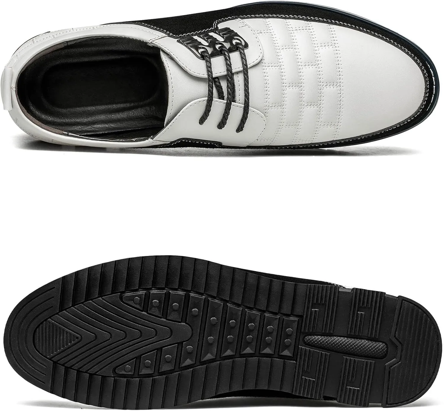 Mens Dress Shoes Comfortable Fashion Dress Sneakers Men Premium Vegan Leather Casual Shoes Business Office Wedding Formal Modern Oxfords