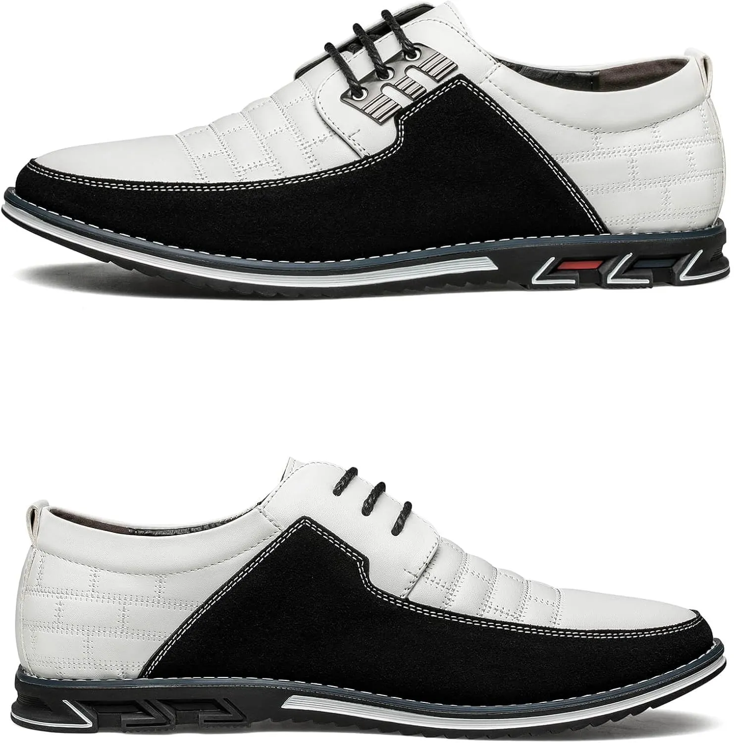 Mens Dress Shoes Comfortable Fashion Dress Sneakers Men Premium Vegan Leather Casual Shoes Business Office Wedding Formal Modern Oxfords