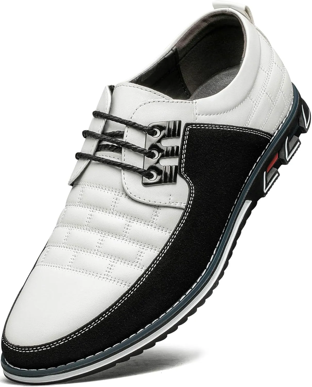 Mens Dress Shoes Comfortable Fashion Dress Sneakers Men Premium Vegan Leather Casual Shoes Business Office Wedding Formal Modern Oxfords
