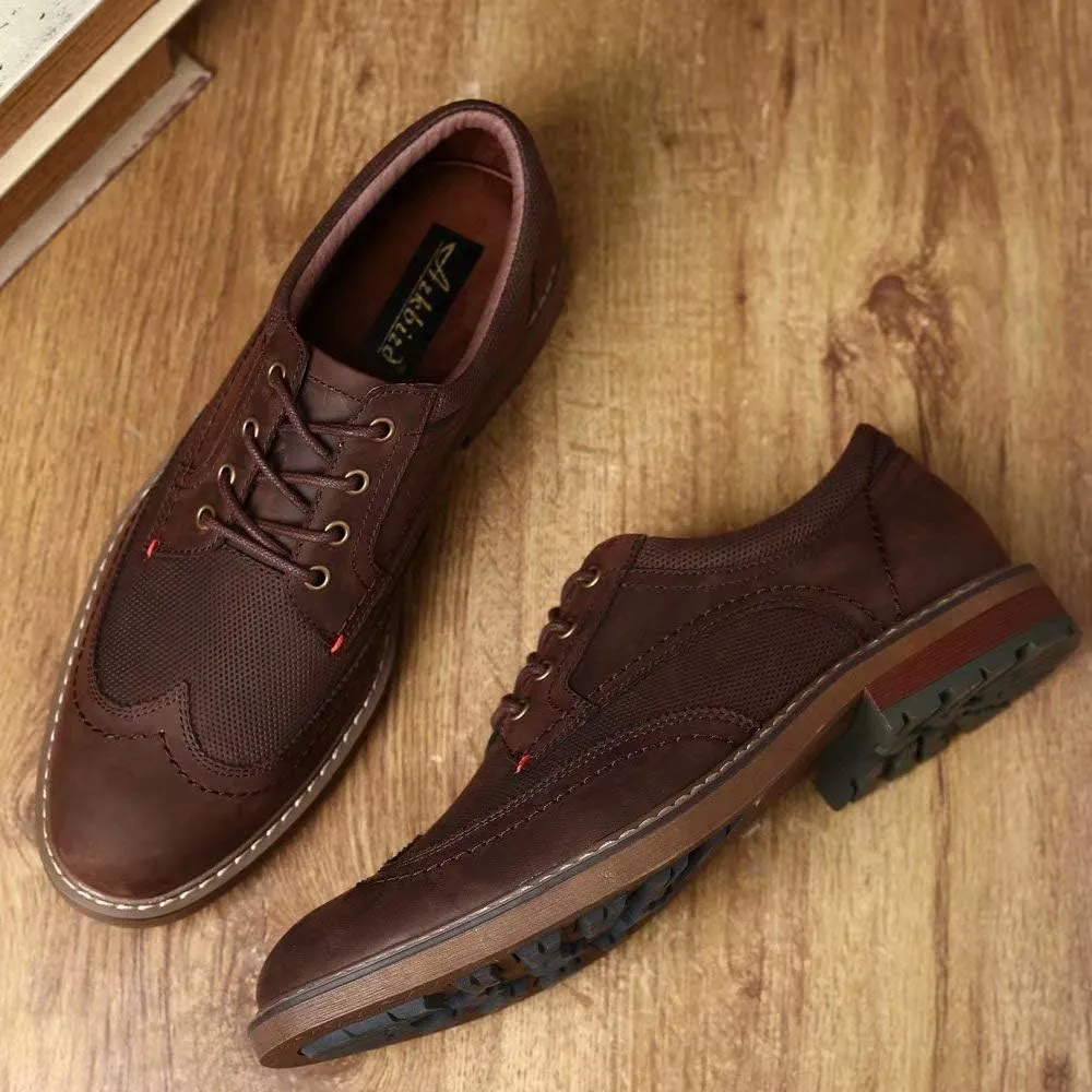 Mens Dress Shoes, Lace Up Plain Toe Leather Oxford