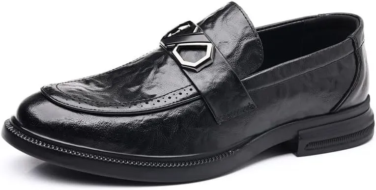Men's Dress Shoes Luxury Slip-On Oxfords for Business Formal Wedding Wingtip Brogue