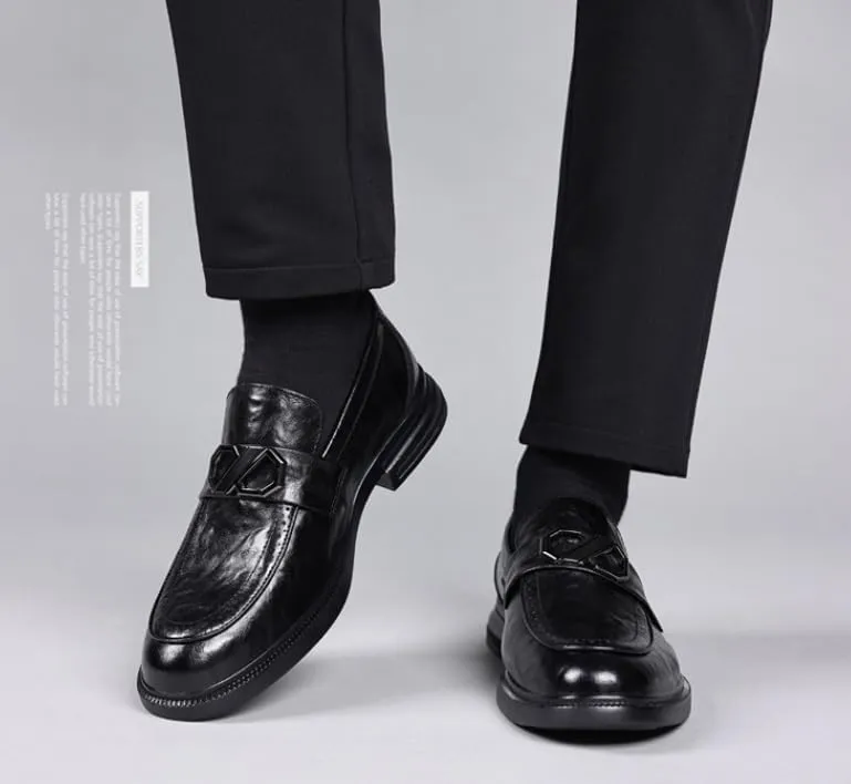 Men's Dress Shoes Luxury Slip-On Oxfords for Business Formal Wedding Wingtip Brogue