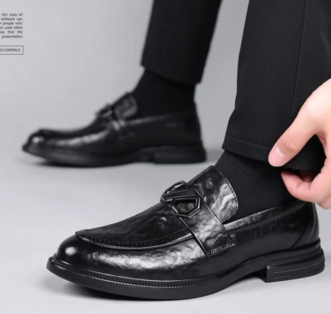 Men's Dress Shoes Luxury Slip-On Oxfords for Business Formal Wedding Wingtip Brogue