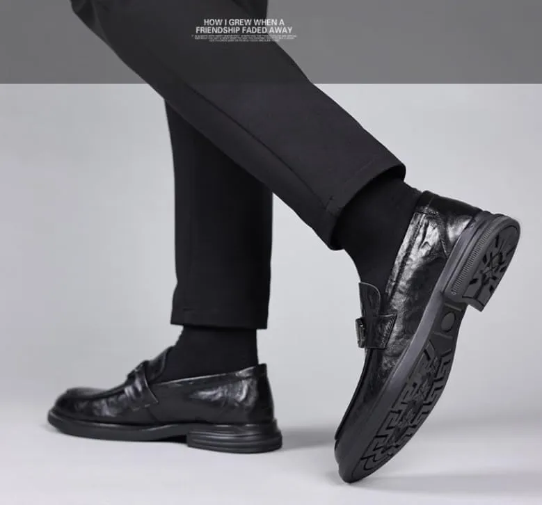 Men's Dress Shoes Luxury Slip-On Oxfords for Business Formal Wedding Wingtip Brogue
