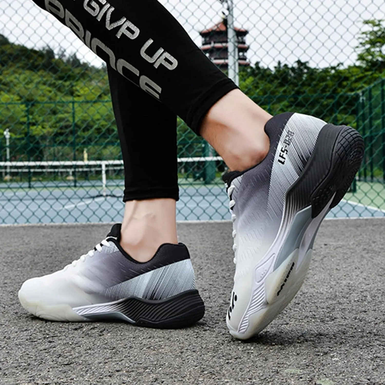 Men's Indoor Court Shoes for Tennis, Bottom wear Resistant Anti Slip Badminton Pickleball Sneakers Boys and Girls