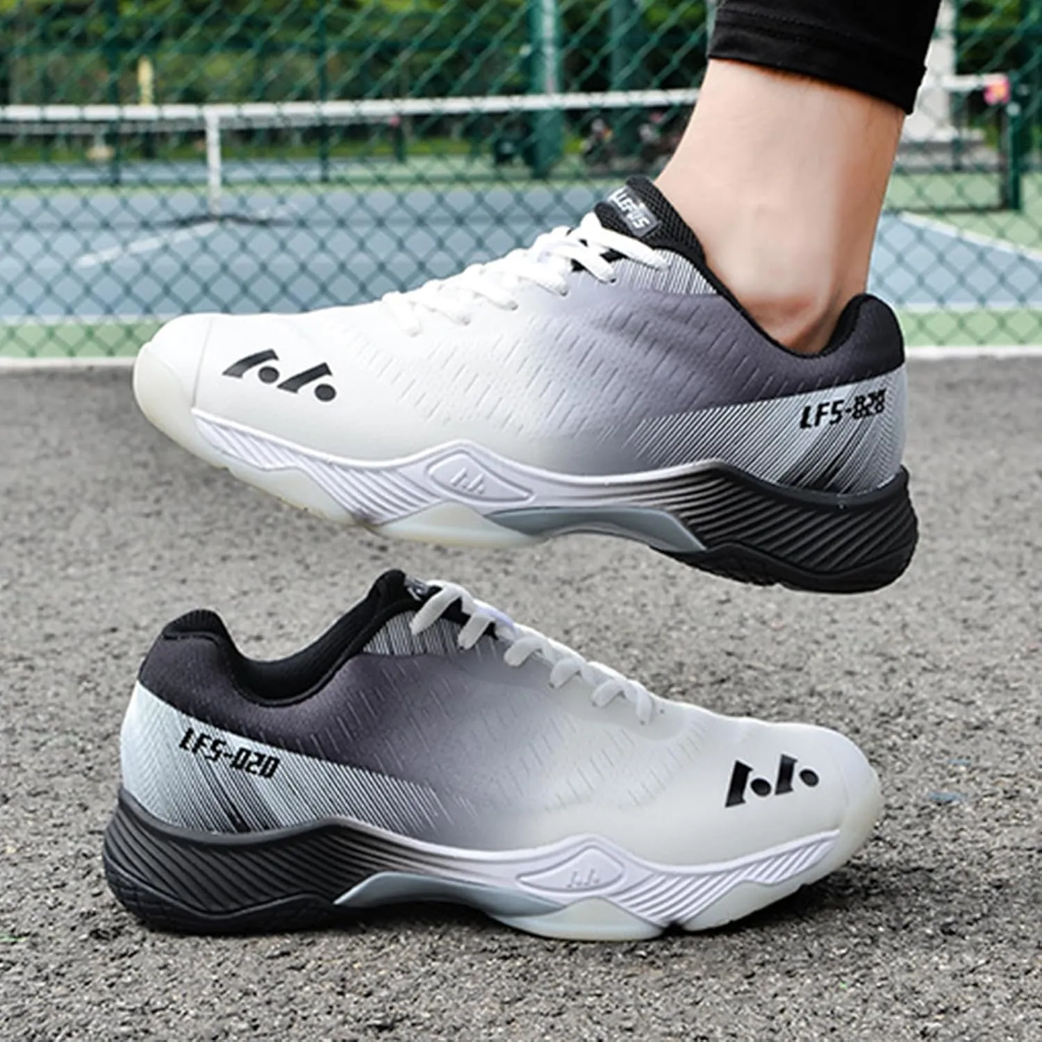 Men's Indoor Court Shoes for Tennis, Bottom wear Resistant Anti Slip Badminton Pickleball Sneakers Boys and Girls