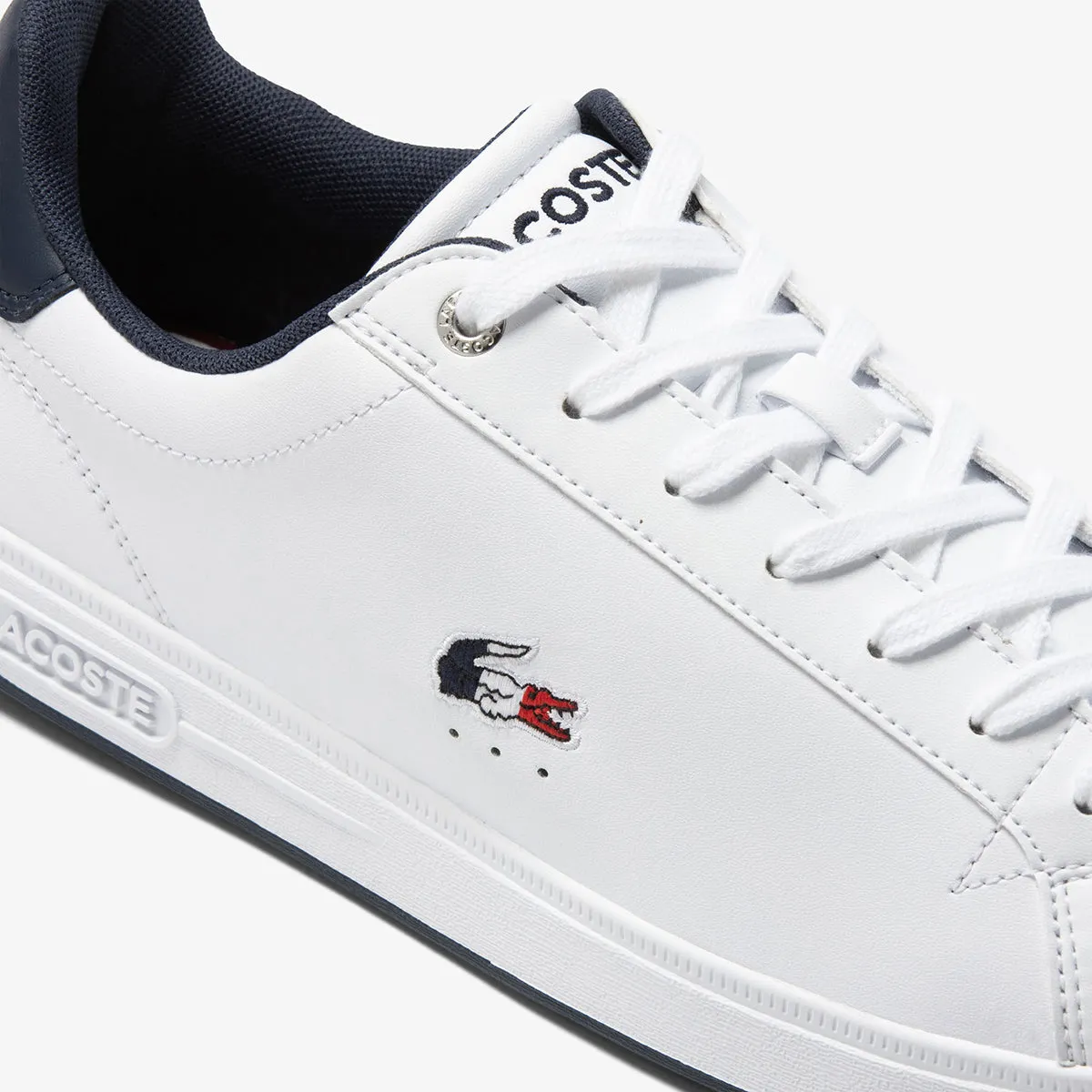 Men'S Lacoste Graduate Pro Leather Tricolour Trainers