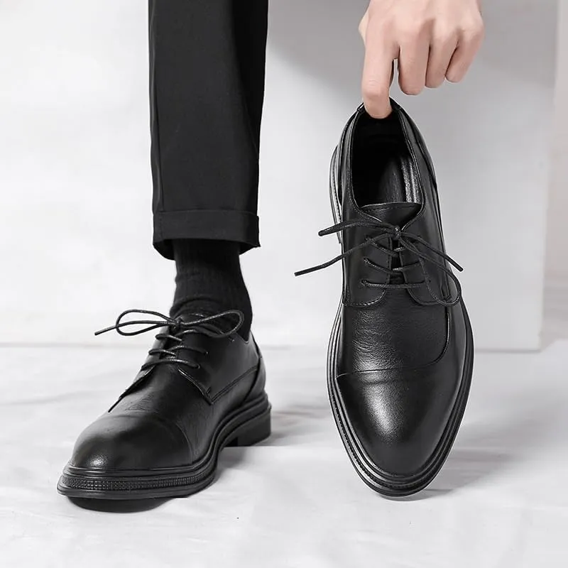 Mens Leather Oxfords Shoes Wedding Party Dress Shoes Business Work Wingtip Brogue for Men