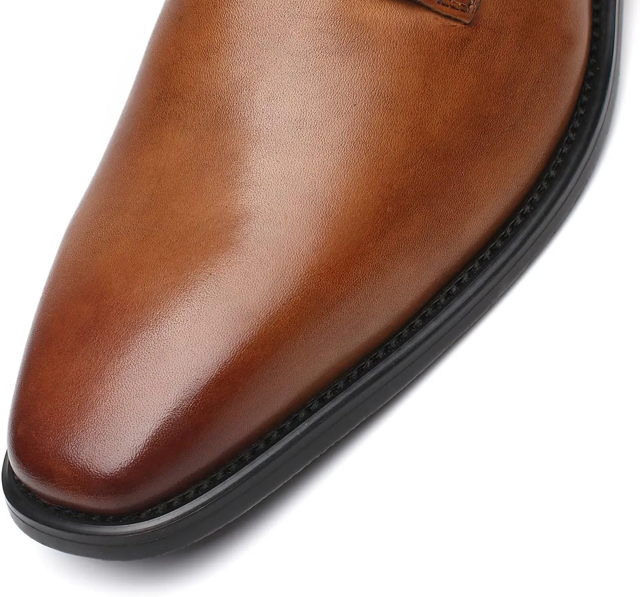 Mens Leather Updated Classic Cap Toe Oxfords Lace Dress Shoes