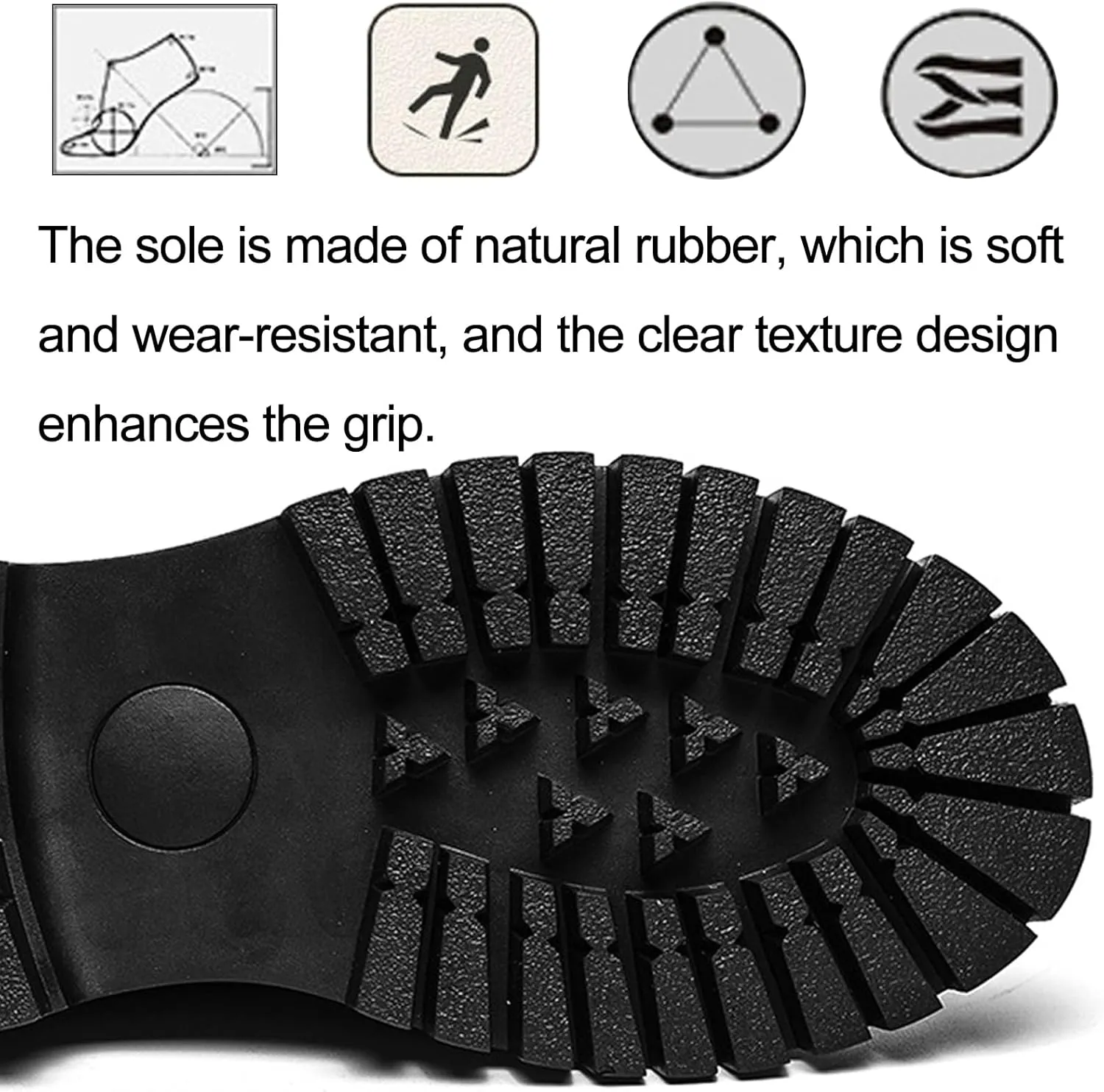 Men's Leather Wingtip Platform Derby Shoes Comfort Round Toe Lace Up Lug Sole Brogue Oxfords Casual Business Work Dress Shoes