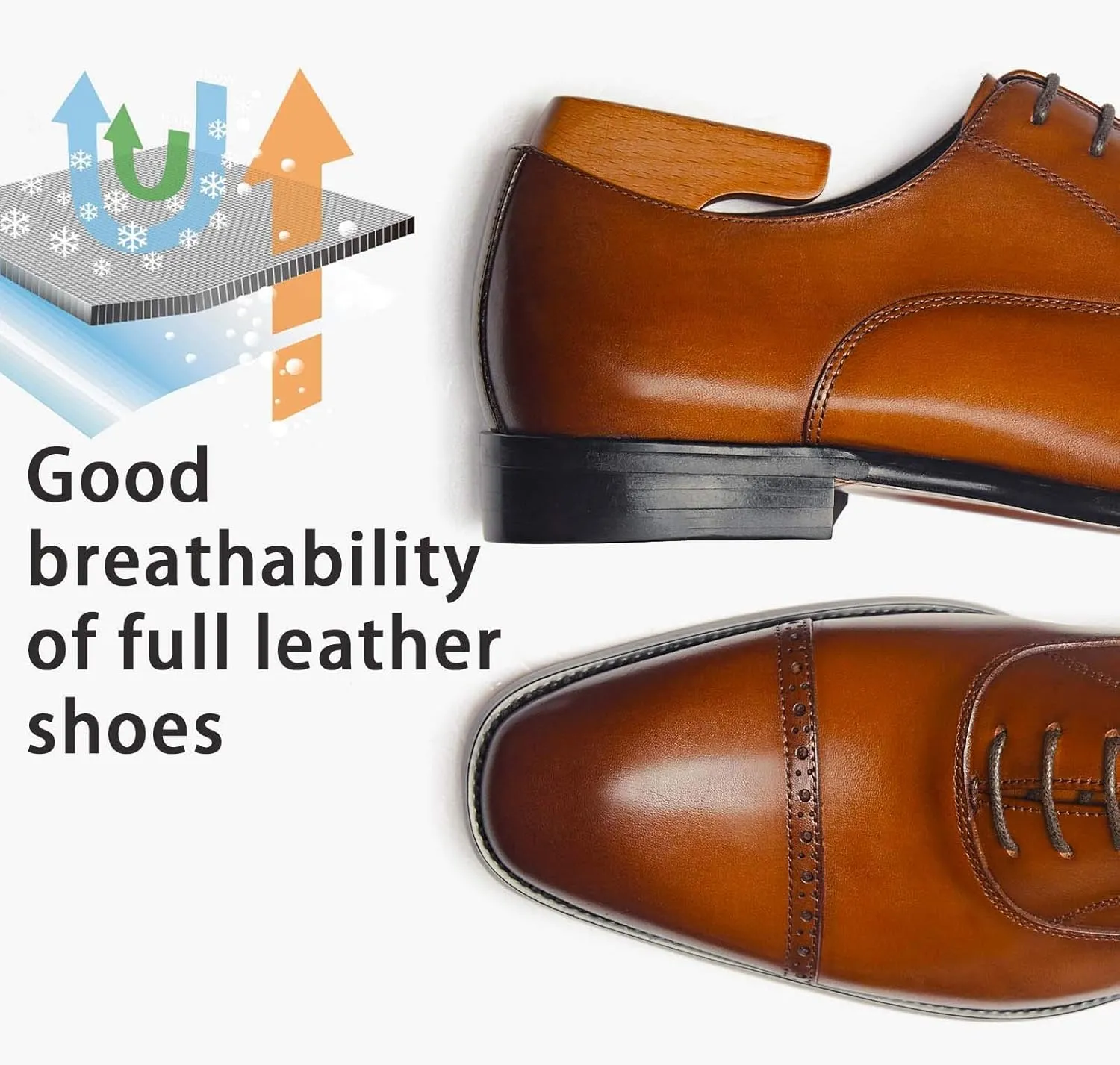 Men's Oxford Formal Comfortable Dress Shoes Genuine Leathers