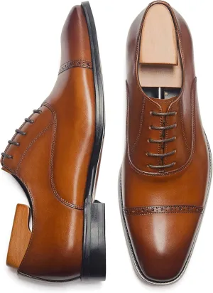 Men's Oxford Formal Comfortable Dress Shoes Genuine Leathers
