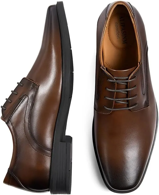 Mens Oxford Leather Business Casual Shoes
