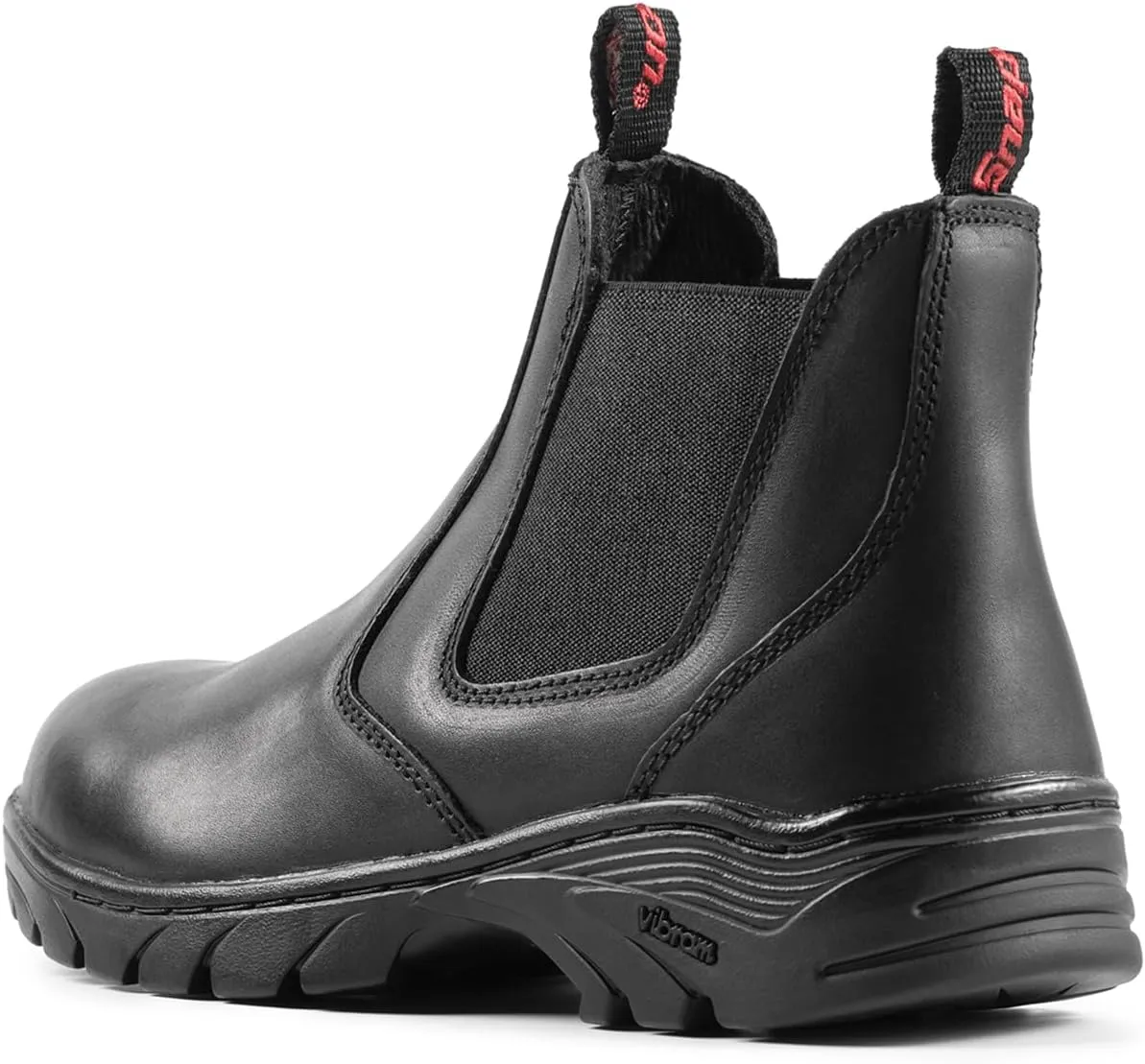 Men's Slip On Chlesea Work Boots for Men, Full Grain Leather,Slip-resistant Rubber Sole 3485ST-3485NST