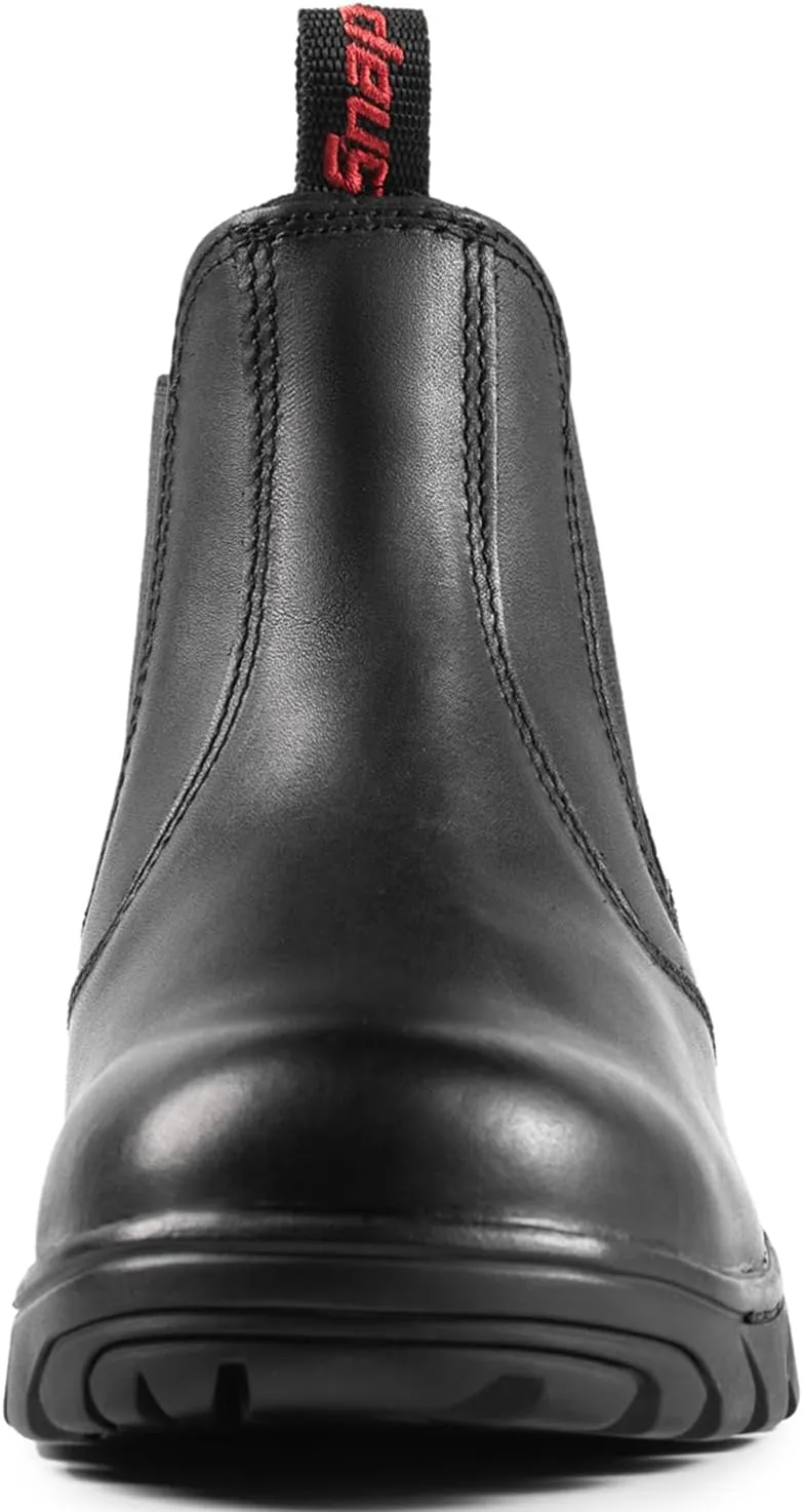 Men's Slip On Chlesea Work Boots for Men, Full Grain Leather,Slip-resistant Rubber Sole 3485ST-3485NST