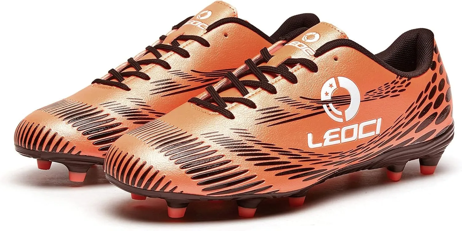 Men's Women's Firm Ground Soccer Cleats Outdoor/Indoor Boys Girls Professional Futsal Football Training Sneakers
