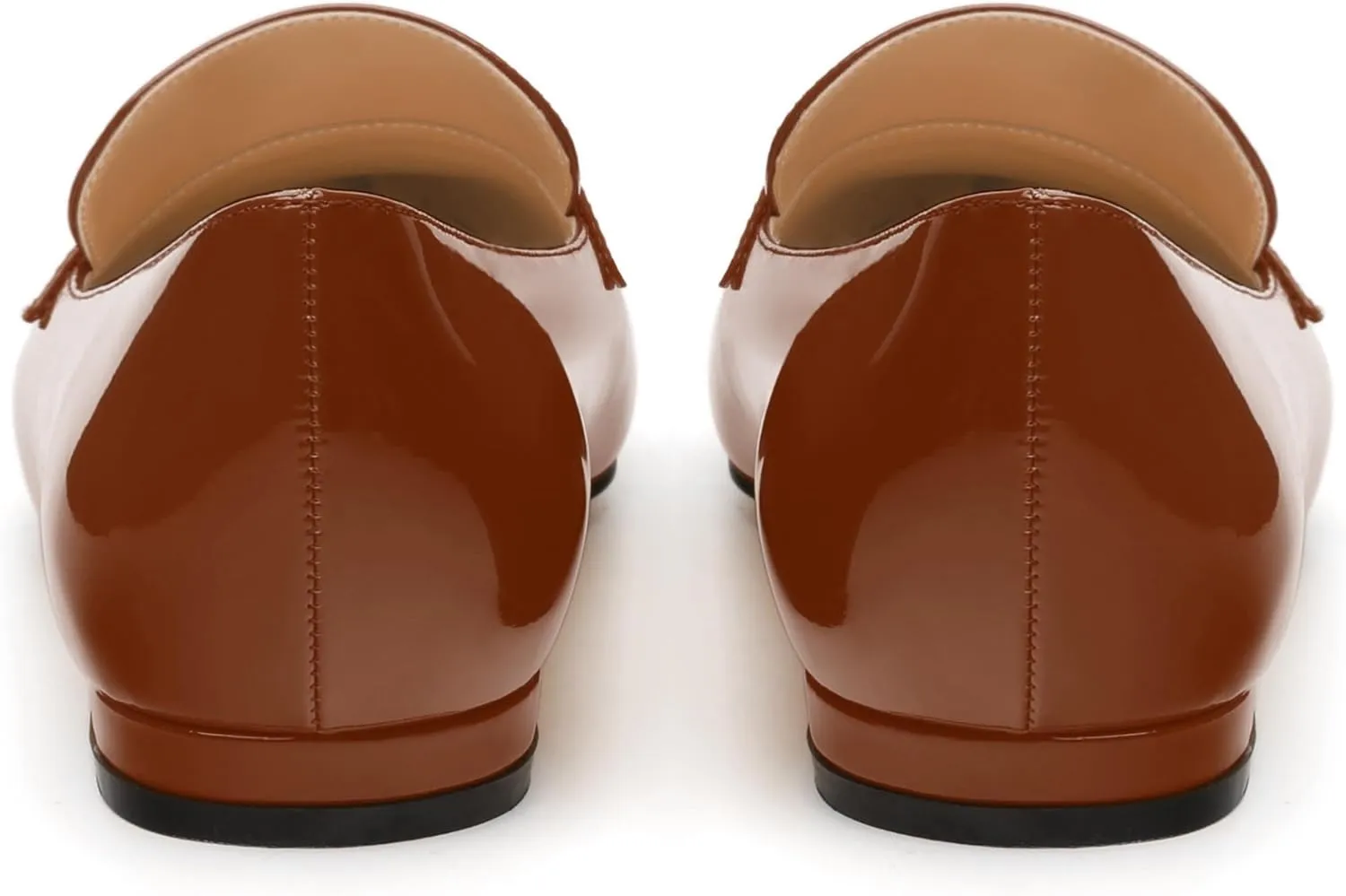 Metal Chain Loafers for Women Pointed Toe Slip on Flats Comfortable Fashion Work Shoes