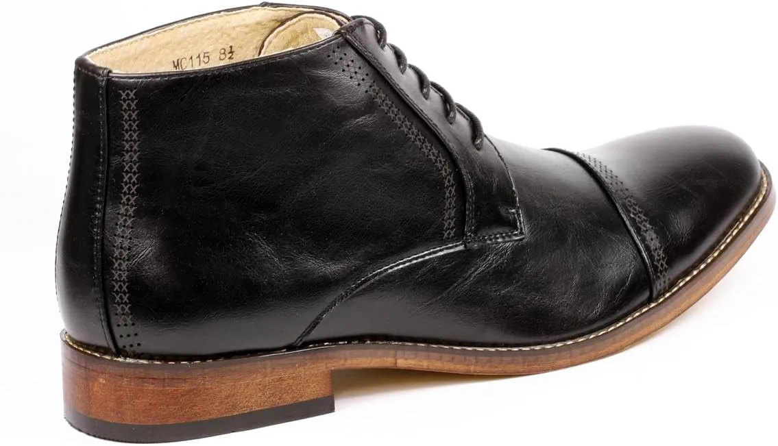 Metrocharm MC115 Men's Lace Up Cap Toe Dress Ankle Chukka Oxford Boot