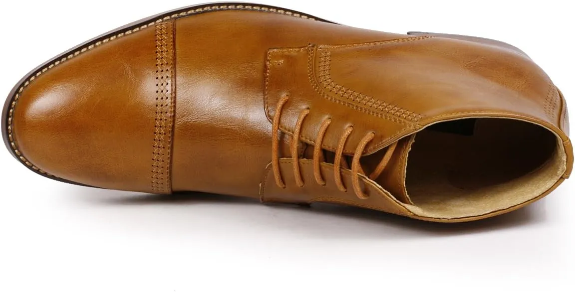 Metrocharm MC115 Men's Lace Up Cap Toe Dress Ankle Chukka Oxford Boot