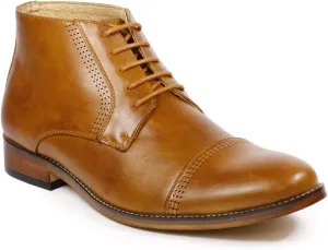 Metrocharm MC115 Men's Lace Up Cap Toe Dress Ankle Chukka Oxford Boot