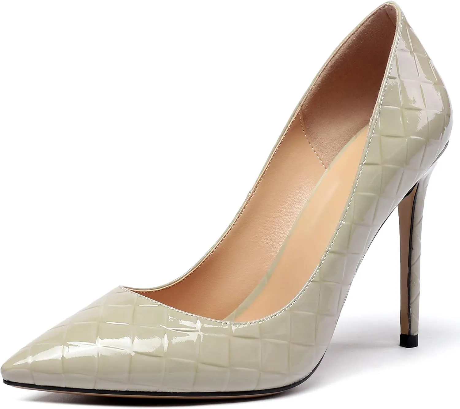 Mettesally Stiletto High Heel Sexy Pumps for Women,Pointed, Closed Toe Classic Slip On Dress Pumps