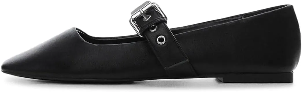 miss left Women Adorable Closed Square Toe Mary Jane Flats Buckle Straps Low Heel Pumps Comfort Ballroom Party Dress Shoes Size 4-16 US