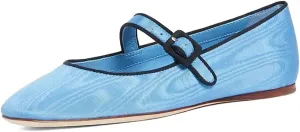 miss left Women's Comfort Buckle Strap Mary Janes Classic Closed Round Toe Ballet Flats Slip On Cozy Casual Dance Shoes Size 4-16 US