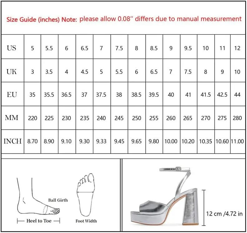 Modatope Platform Heels for Women Platform Sandals Womens Chunky Heel Open Toe Pumps Ankle Strap Womens Wedding Party Pumps Shoes