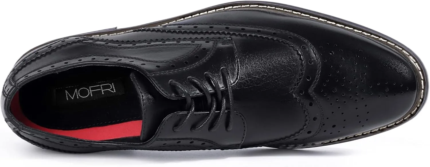 Mofri Men's Dress Shoes Formal Cap Toe Oxford Dress Shoes for Men Comfortable