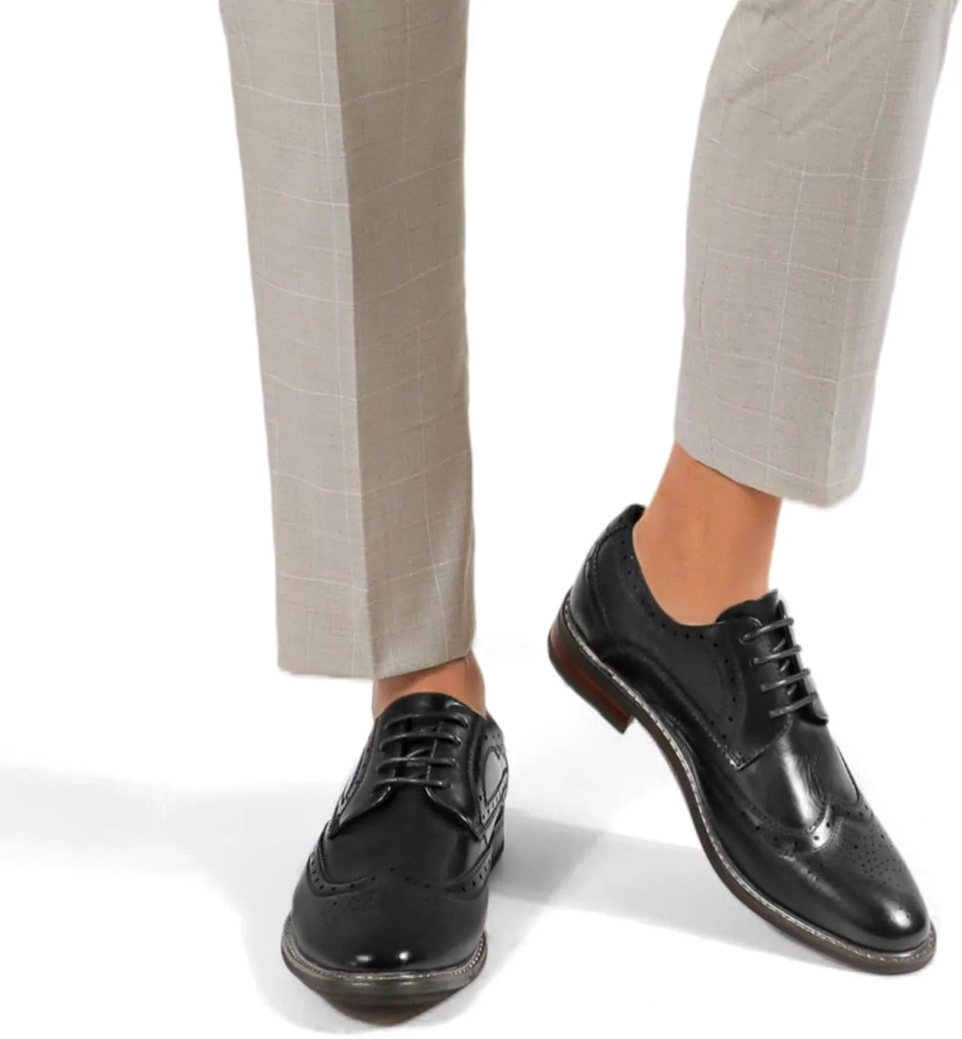 Mofri Men's Dress Shoes Formal Cap Toe Oxford Dress Shoes for Men Comfortable