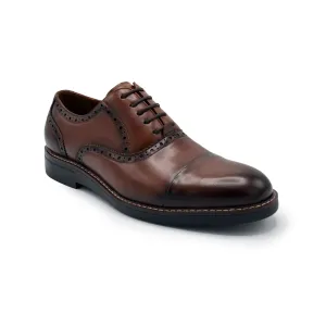 Monaco Cap Toe Dress Shoes - Tan