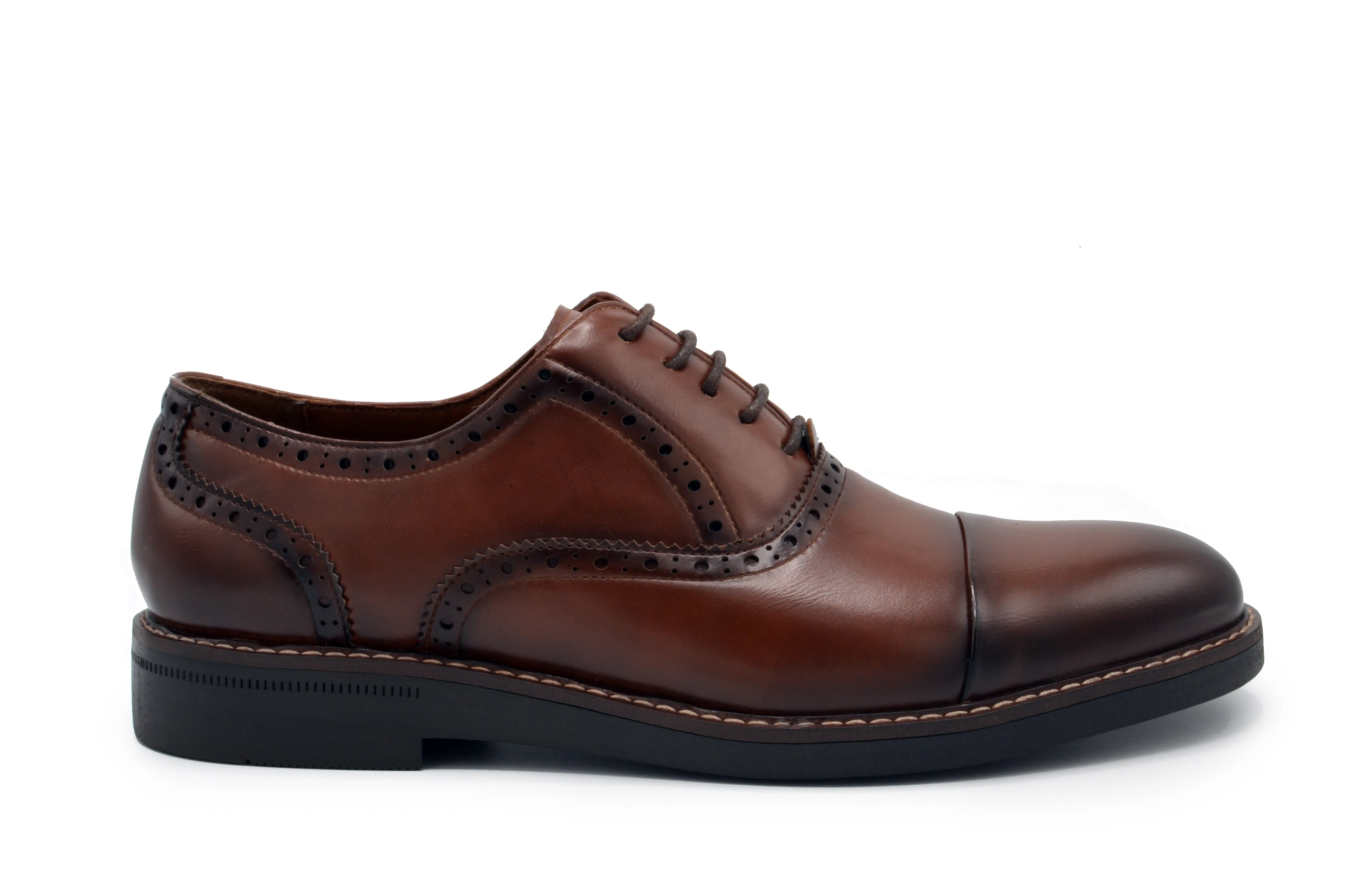 Monaco Cap Toe Dress Shoes - Tan